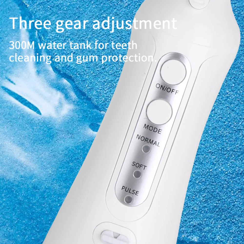 

Oral Irrigator USB Rechargeable Adult 300ML Water Tank Travel Portable Teeth Cleaner Water Flosser Electric Tooth Cleaner