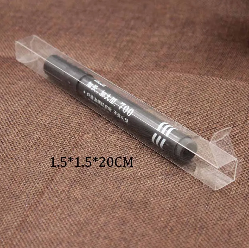 

50 pcs 1.5*1.5*20cm new Transparent Plastic Clear PVC Box Candy Gift Boxes Cookies Packaging DIY Party Souvenirs packing box