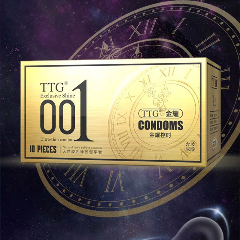 

10pcs Ttg Condoms Sex Toys For Men Hyaluronic Acid Ultrathin Zero Thread Thin Condom Intimate Sex Toy Products