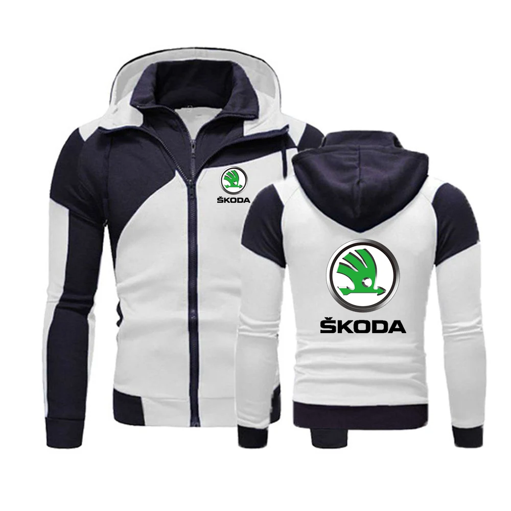 Новинка куртка с логотипом Skoda мужская толстовка капюшоном флисовые хлопковые
