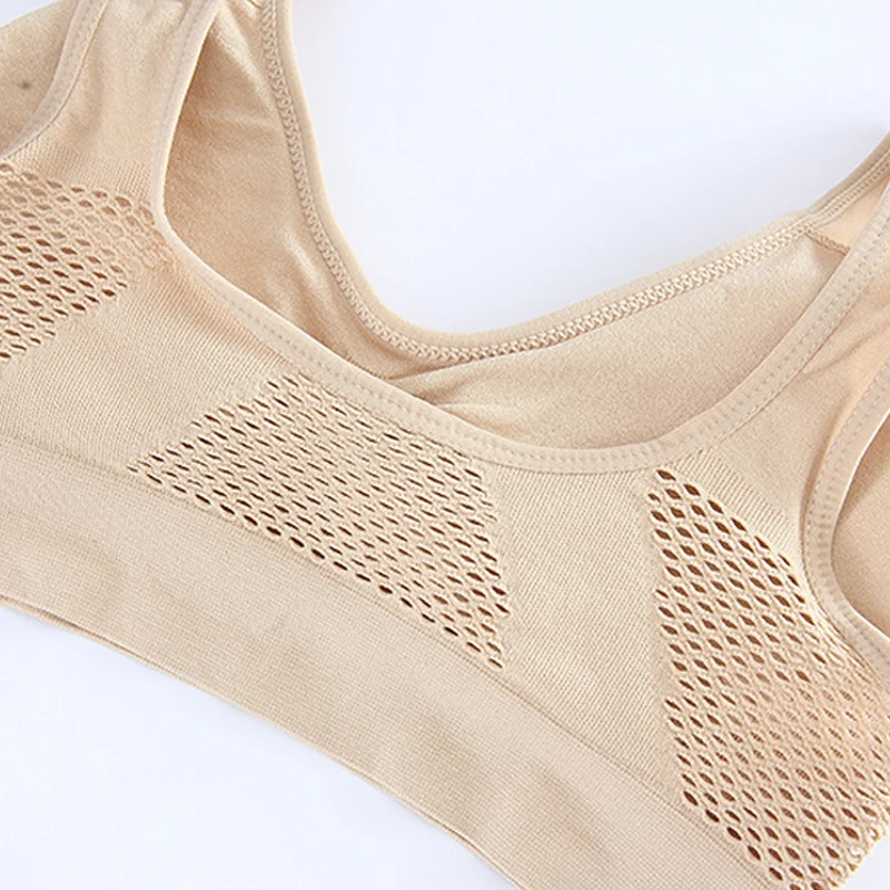 Large Size 6XL Sports Underwear Shockproof Elastic Fitness Bra Comfortable Breathable Seamless Anti-Slip Pure Color Brassiere | Женская