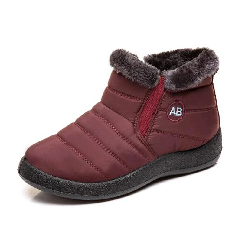New Women Winter Snow Shoes Snow Boots Warm Plush Antiskid Bottom Thermal Waterproof women Ski Boots Size 35-43 C418 - Цвет: Красный