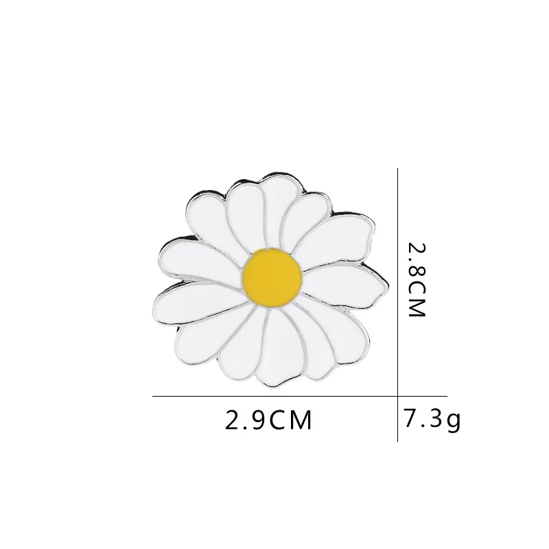

Kawaii Cartoon alloy New clothes originality Daisy Oil drop Brooch Simple Beach Flower Fashion Jewelry Brooches