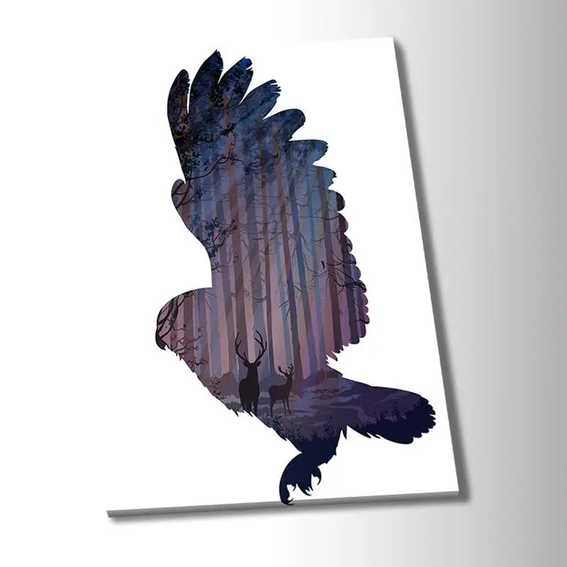 Koop 1Pcs Hd Poster Eagle En Herten Art Poster Muur Foto Canvas Wall Art Schilderen Voor Slaapkamer Muur Decor 1T