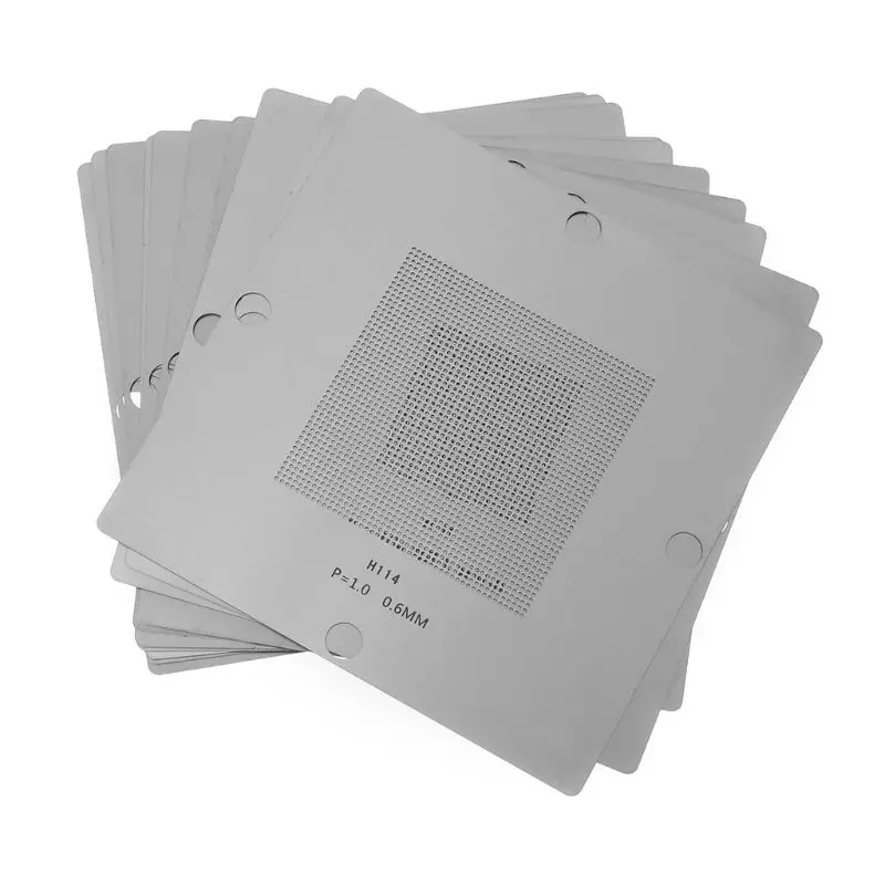 

10/27Pcs/set 90x90mm Universal BGA Reballing Stencil Steel Stencils Template