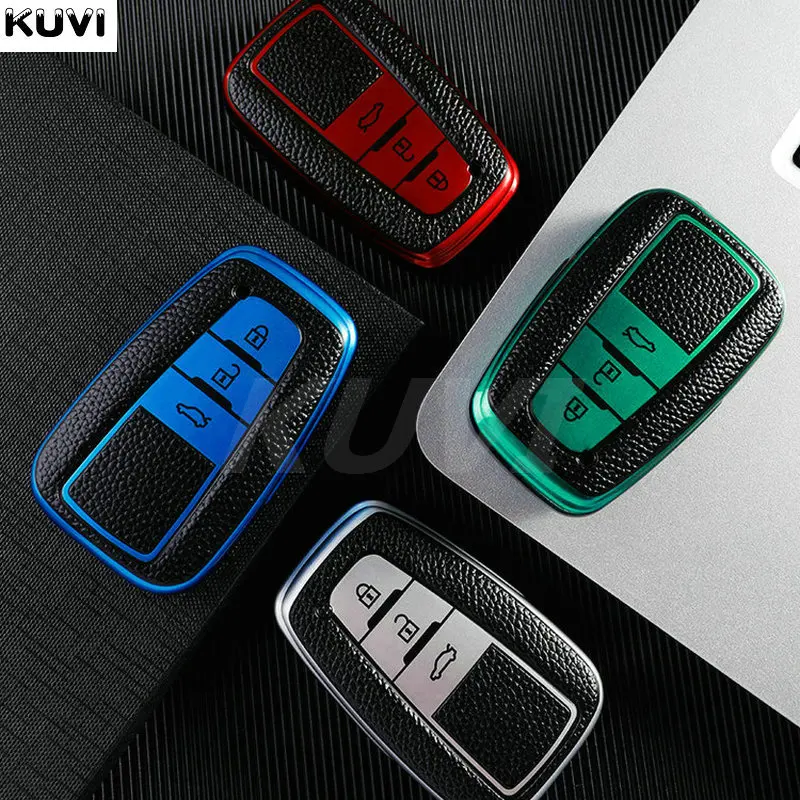 Кожаный чехол из ТПУ для автомобильного ключа с дистанционным управлением