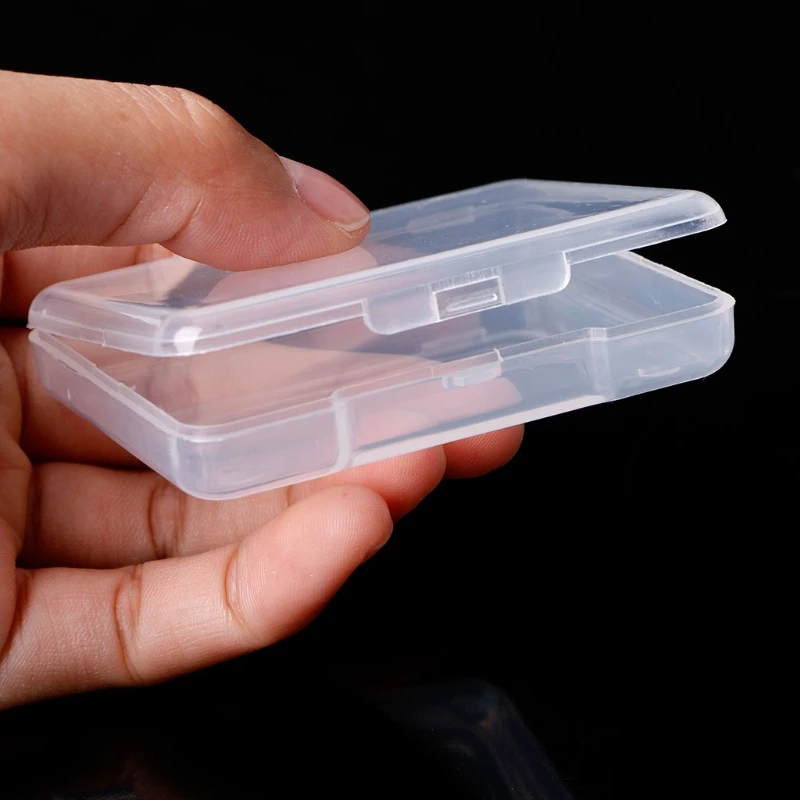 

Rectangular Plastic Clear Transparent Storage Box Collection Container Organizer P82D
