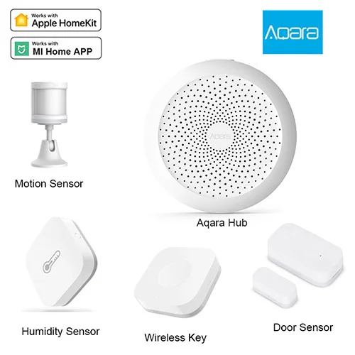 5 in 1 as picture Xiaomi Aqara набор умный дом комплекты шлюз концентратор двери окна датчик удара тела датчик беспроводной переключатель датчик воды для Apple Homekit - Цвет: 5 in 1 as picture