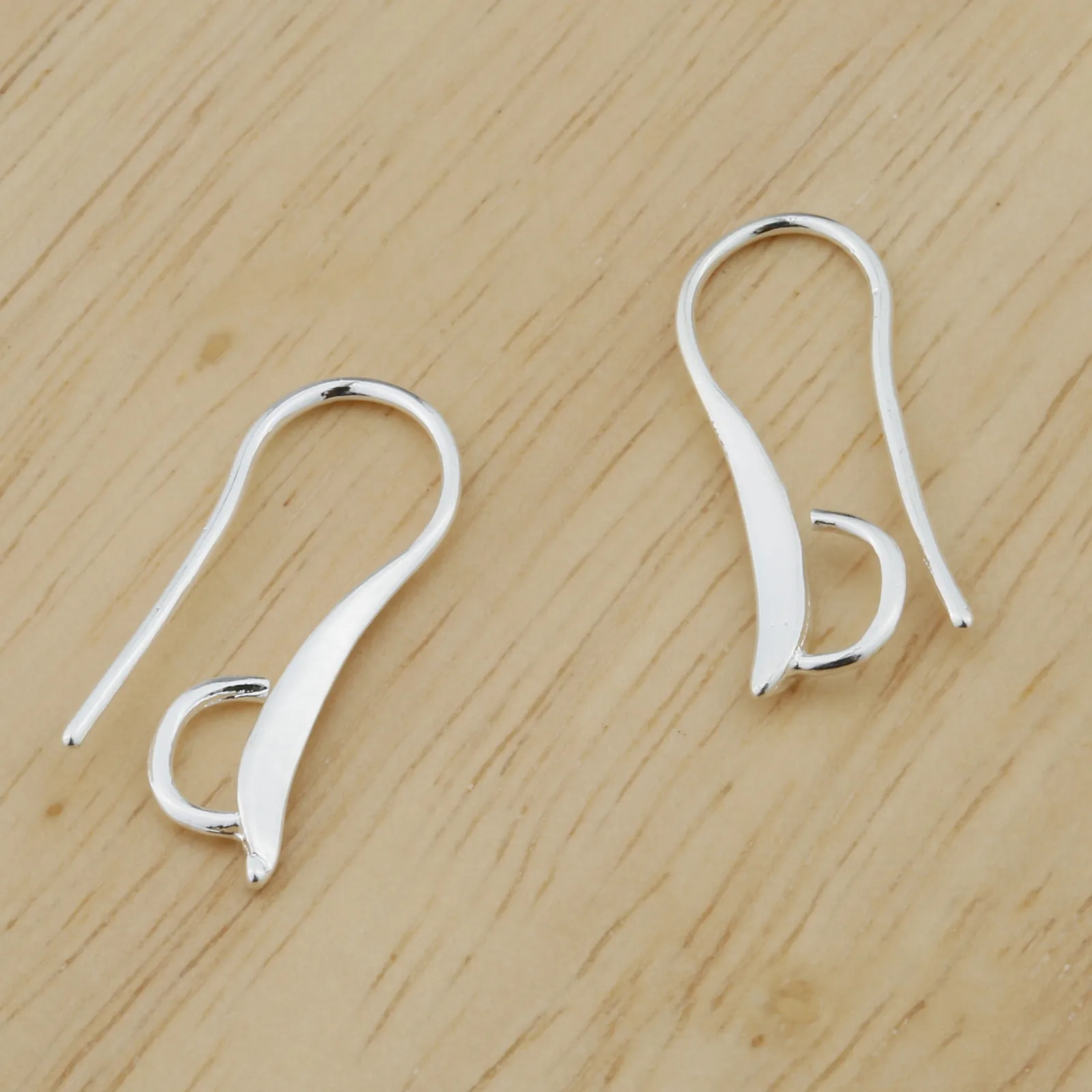 

10/20/50PCS 925 Sterling Silver Smooth Earring Hooks Handmade Silver Ear Hook Findings DIY Jewelry Making Fine Women Crafts