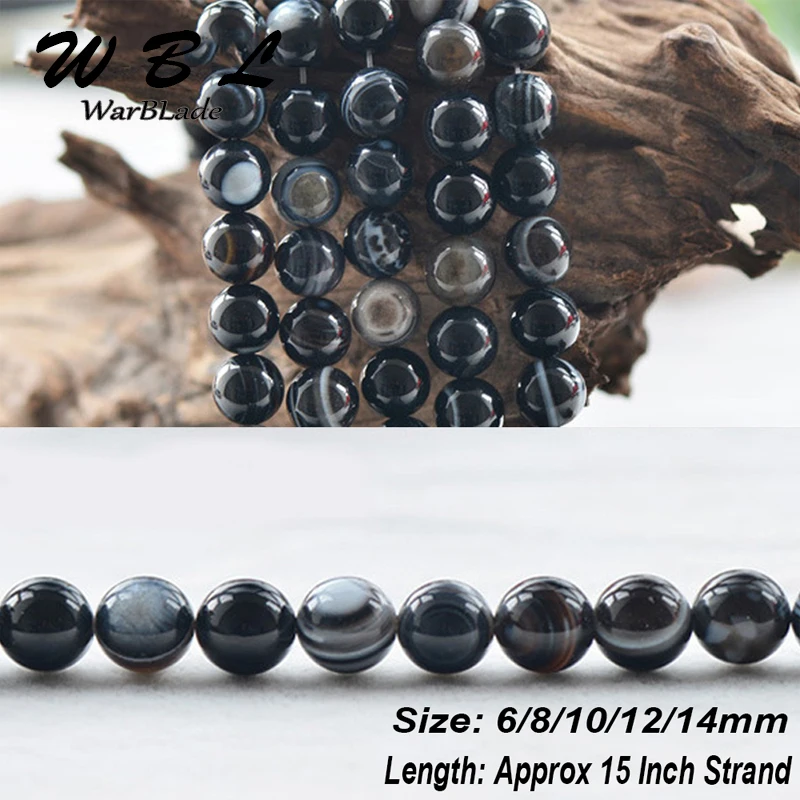 WarBLade 6-14mm Natural Stone Dzi Beads Black Eyes Round Loose For DIY Bracelet Jewelry Making Boncuk | Украшения и аксессуары