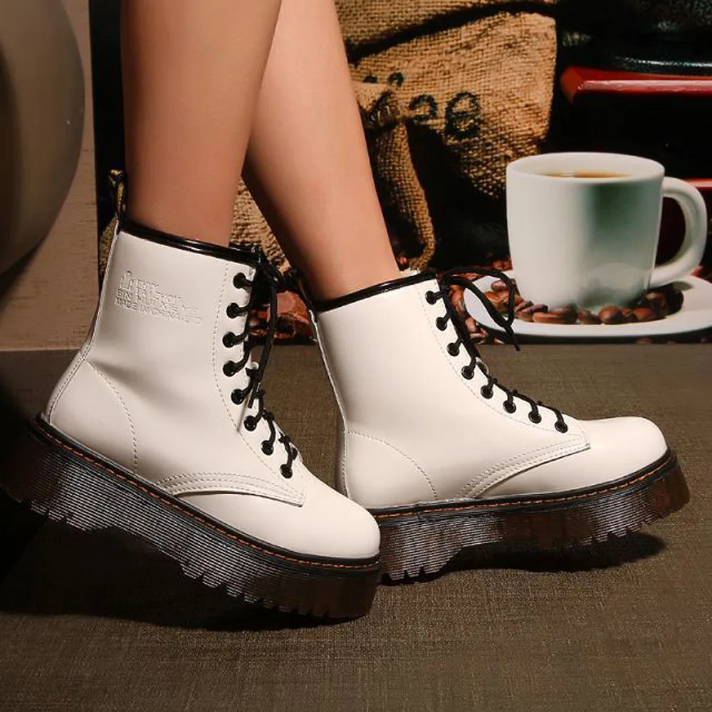 Размеры 35-40; женские ботинки; женские Ботинки martin в байкерском стиле; обувь в стиле панк на низком каблуке; женские ботильоны; теплые зимние ботинки