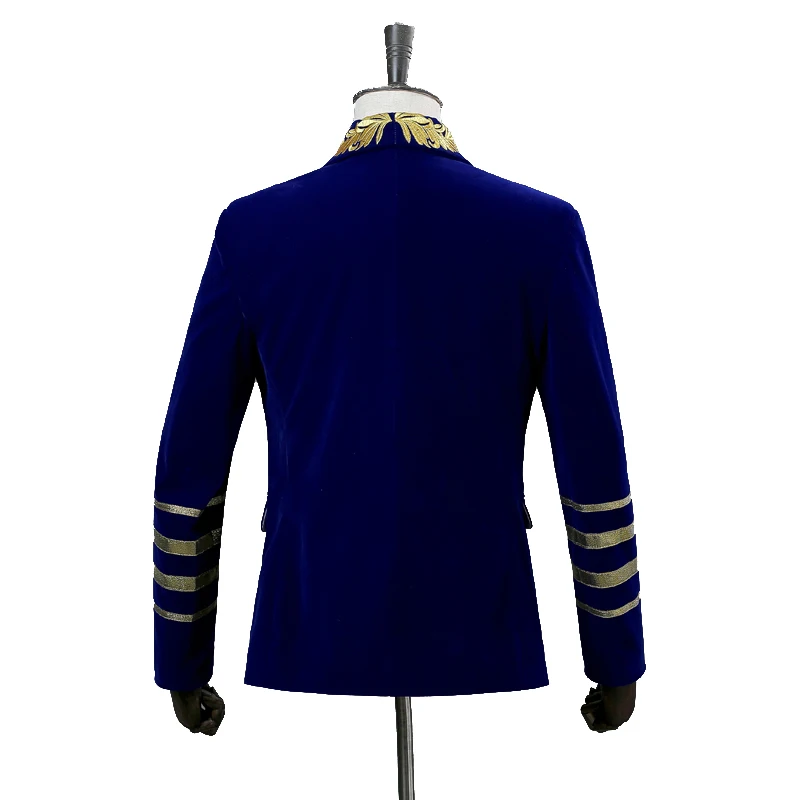 Костюм мужской двубортный замшевый с воротником шалью и вышивкой|Пиджаки| |