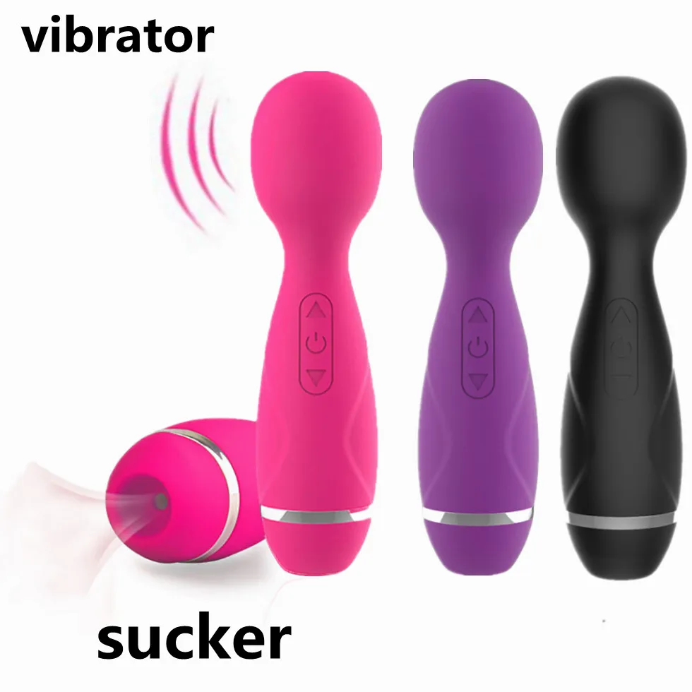 

Clitoral Sucking AV Wand Dildo Vibrator G-Spot Clitoris Stimulator Nipple Clit Sucker Adult Vagina Masturbator Sex Toy For Women