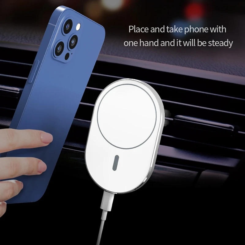 

Car Magnetic Wireless Charging Holder for iPhone 12 Charger Car Mobile Phone Charger Stand Apple 12 Phone Car Travel Charger