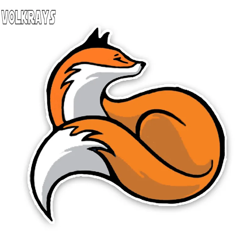 Vilkrays Fashion Car Sticker Red Fox Tail Motorbike Colored Accessories Reflective Waterproof Sunscreen PVC Decal 13cm*13cm | Автомобили и