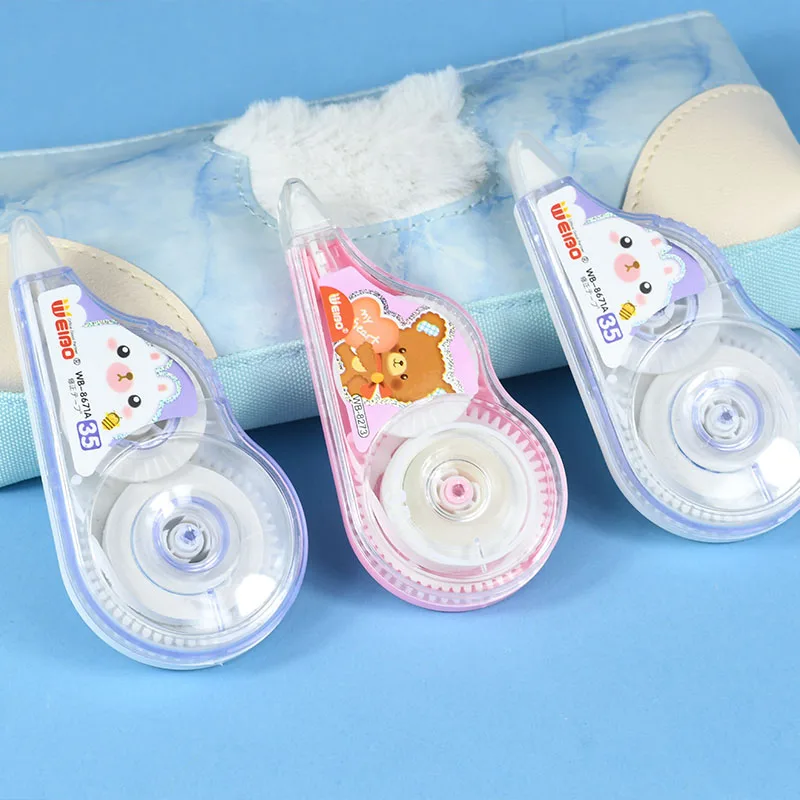 

WB8671A Kawaii Белая крутящаяся лента, школьные принадлежности, офисные канцелярские принадлежности для студентов