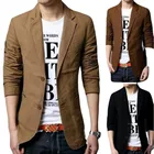 Для Мужчин's Повседневное блейзеры, костюм для досуга, Для мужчин тонкий приталенный Мужской Блейзер Однобортный Для мужчин пальто Terno размера плюс