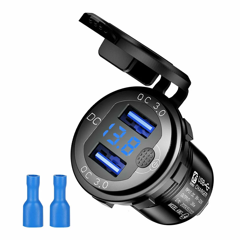 

1.13 Inches Charger 12V Connection ABS Aluminium Alloy For Car Motorcycle