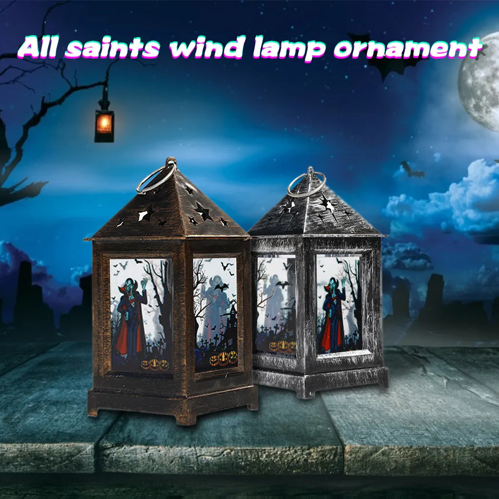 1 шт. вечерние украшения на Хэллоуин летучая мышь ветряная лампа ретро украшение