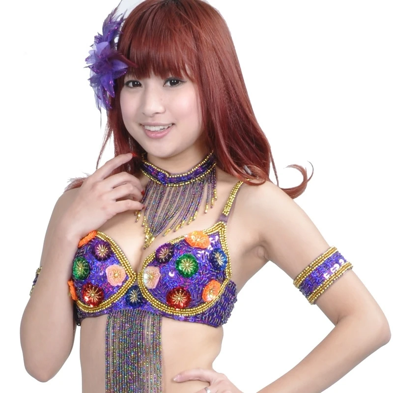1 шт. аксессуары для танца живота восточные Одежда танцев с блестками и