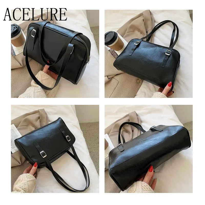

ACELURE High Quality Women's Soft Leather Shoulder Bags Multi-Layer Classic Crossbody Bag Luxury Designer Handbag and Purse