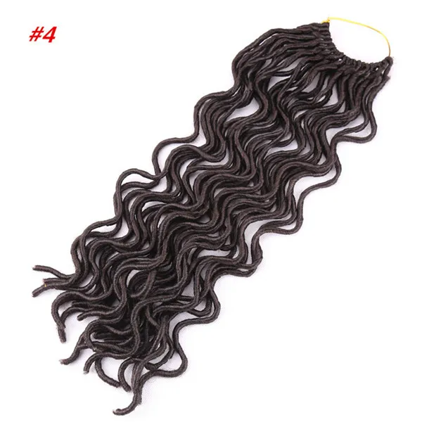 4 Amir Faux locs вьющиеся плетеные пряди волос 12 дюймов дреды волосы для наращивания богиня синтетические вязанные косички волос 12 прядей/шт - Color: 4