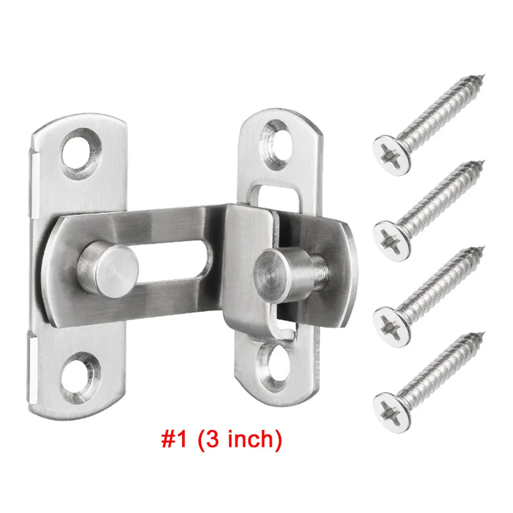 Дверная защелка из нержавеющей стали дверная Пряжка болт легко монтируется