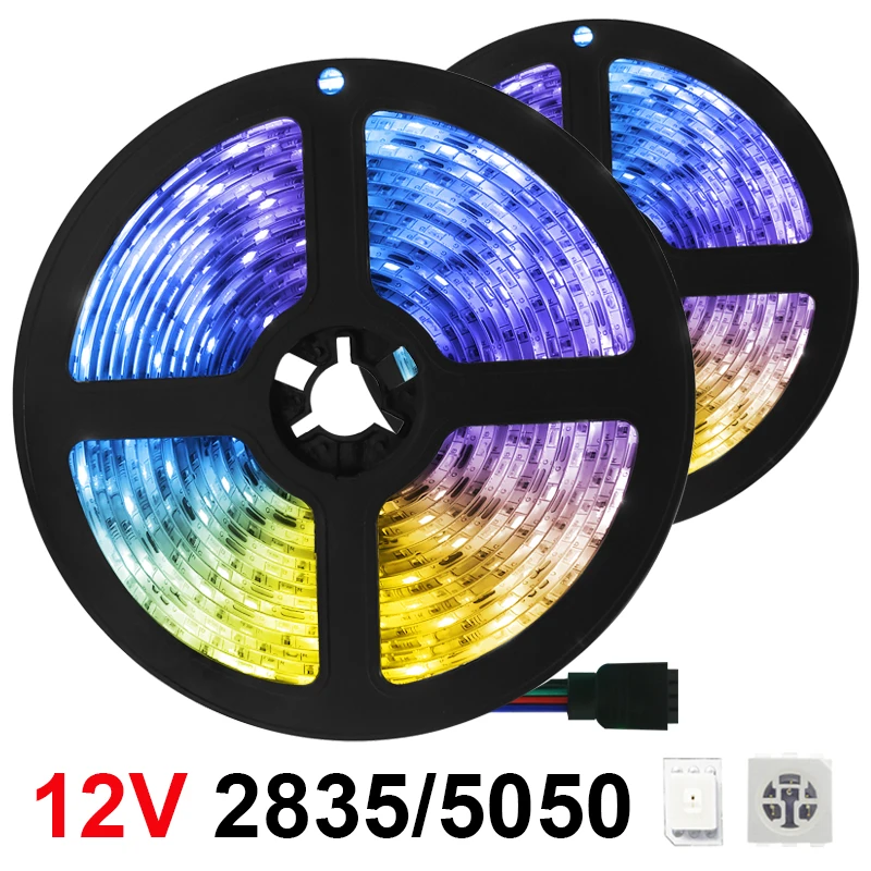 

RGB GRB led strip lights 2835 5050 12V Led Lights Led Stripe SMD 60Led/M Waterproof Flexible Led Tape Decoration Ribbon