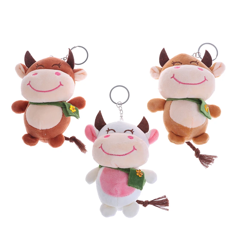 

1Pc 2021 New Year Cow Stuffed Cattle Soft Toy Kid Birthday Christmas Gift Kawaii Cattle Comfortable Soft Toy Birthday Present