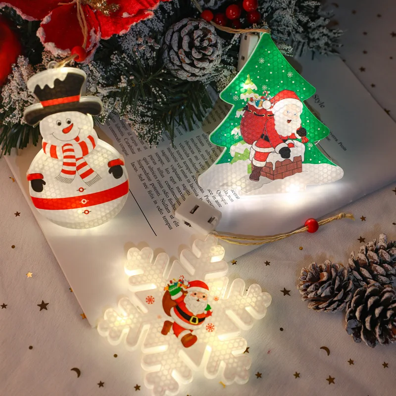 

Christmas LED Lights Santa Snowman Pendant Christmas Tree Garland Festoon Fairy Lights Christmas Lights Noel Navidad New Year