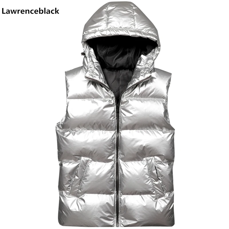 Жилет мужской зимний без рукавов модная теплая безрукавка в стиле хип хоп