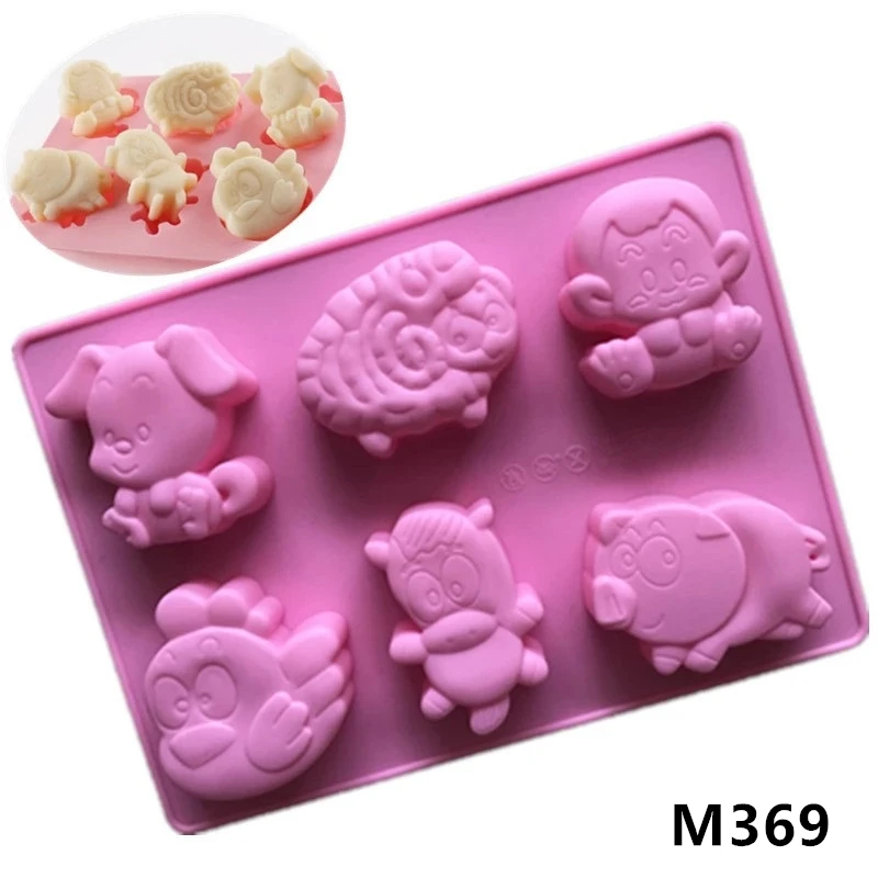 12 китайских зодиакальных животных силиконовые формы для торта лоток льда