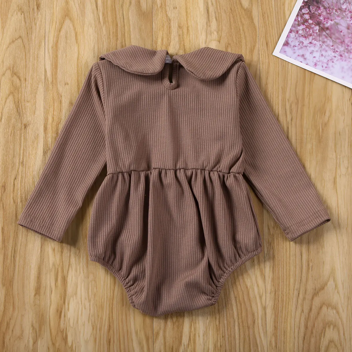 Комбинезон с оборками для новорожденных девочек 0-24 месяцев Мягкий Вязаный