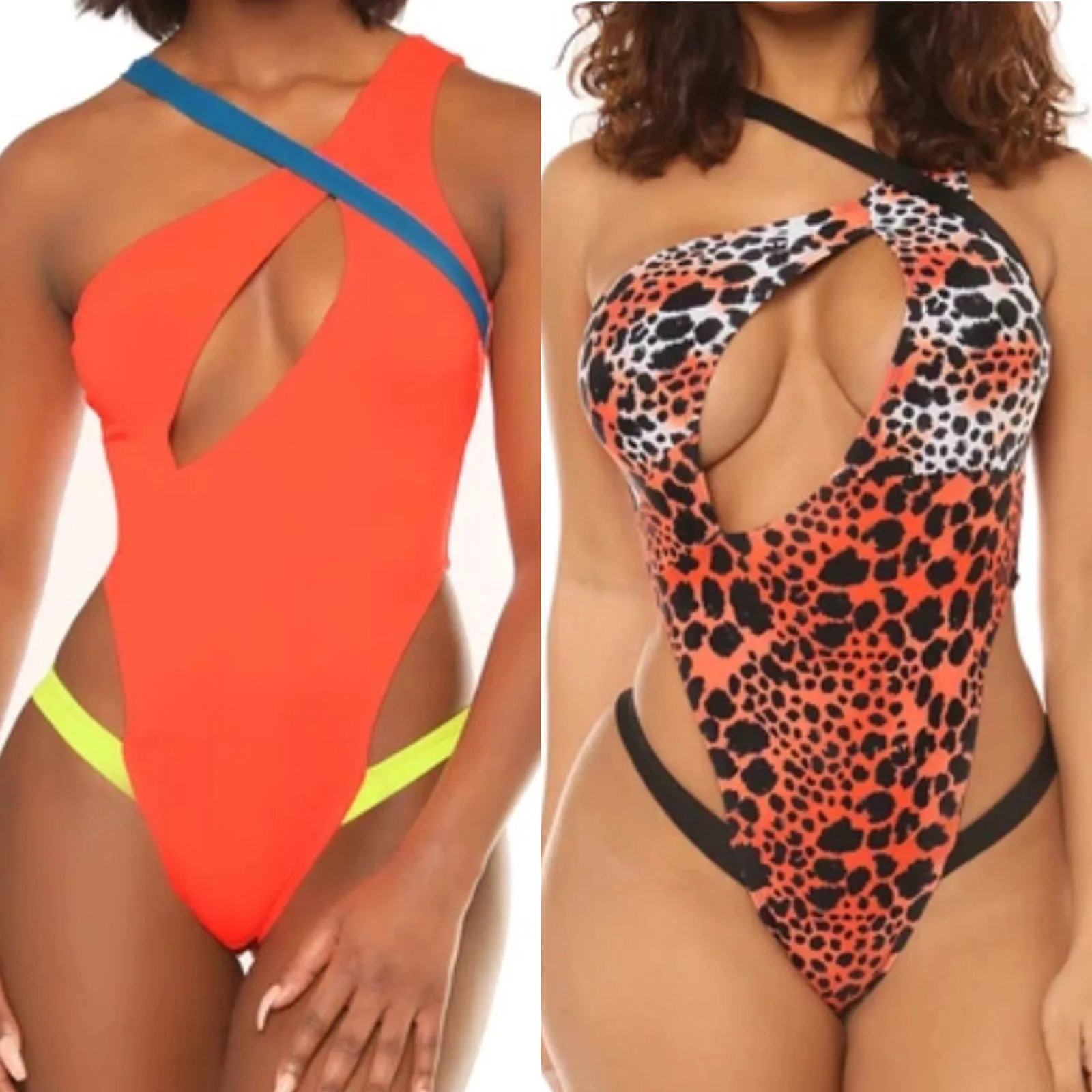 Женский раздельный купальник с леопардовым принтом Раздельный разных цветов