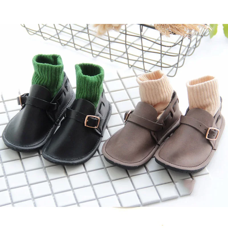 Кроссовки детские из натуральной кожи на резиновой мягкой подошве|Кожаная обувь|