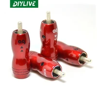 diylive st aq king cobra lotus plug rca plug signal wire plug pure copper speaker plug