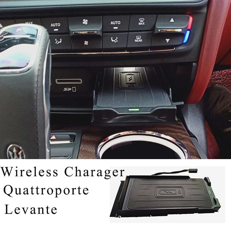 

Car qi Wireless Charger for Maserati quattroporte for Jepli levante ghibli intelligent Infrared mobile Fast Wireless Charging