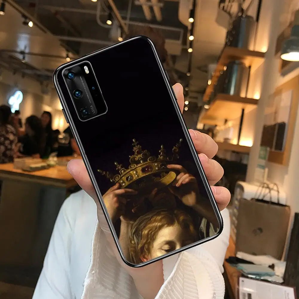 

Girl Phone Case For Huawei P40 p30 P20 10 9 8 Lite E Pro Plus Black Etui Coque Painting Hoesjes comic fas