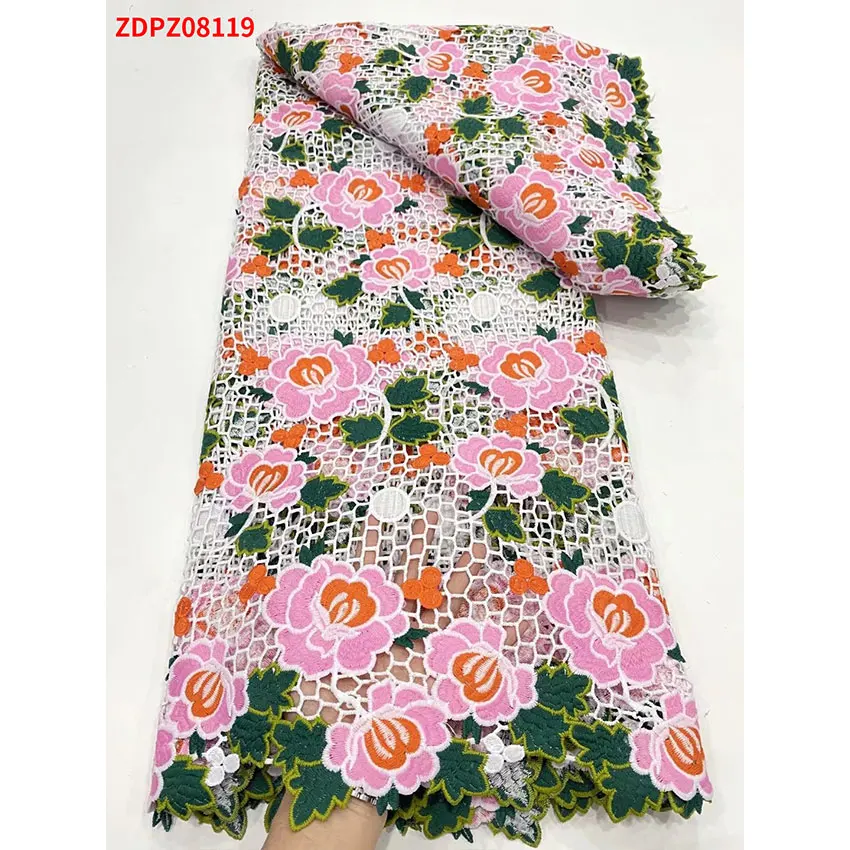 Низкая цена французская сетчатая кружевная ткань Великолепная африканская