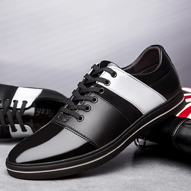 

Men's Casual Leather Shoes Casual Fashion Shoes Zapatos Casuales Para Hombre De Cuero Men Leather Mens Causal Man Black Wear