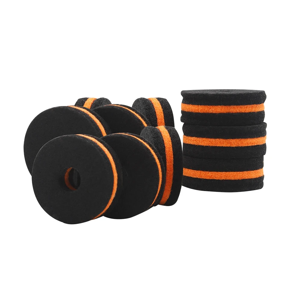 

10 Pcs/Set Drum Kit Cymbals Felt Pad Percussion Instrument Accessories Drum Slices Stand Washer Pad Musical Instrument Parts