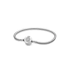 Pan home новая классическая корона Блестящий Набор шнек S925 Серебряная корона буква O bone змеиная цепочка браслет DIY серебряный браслет