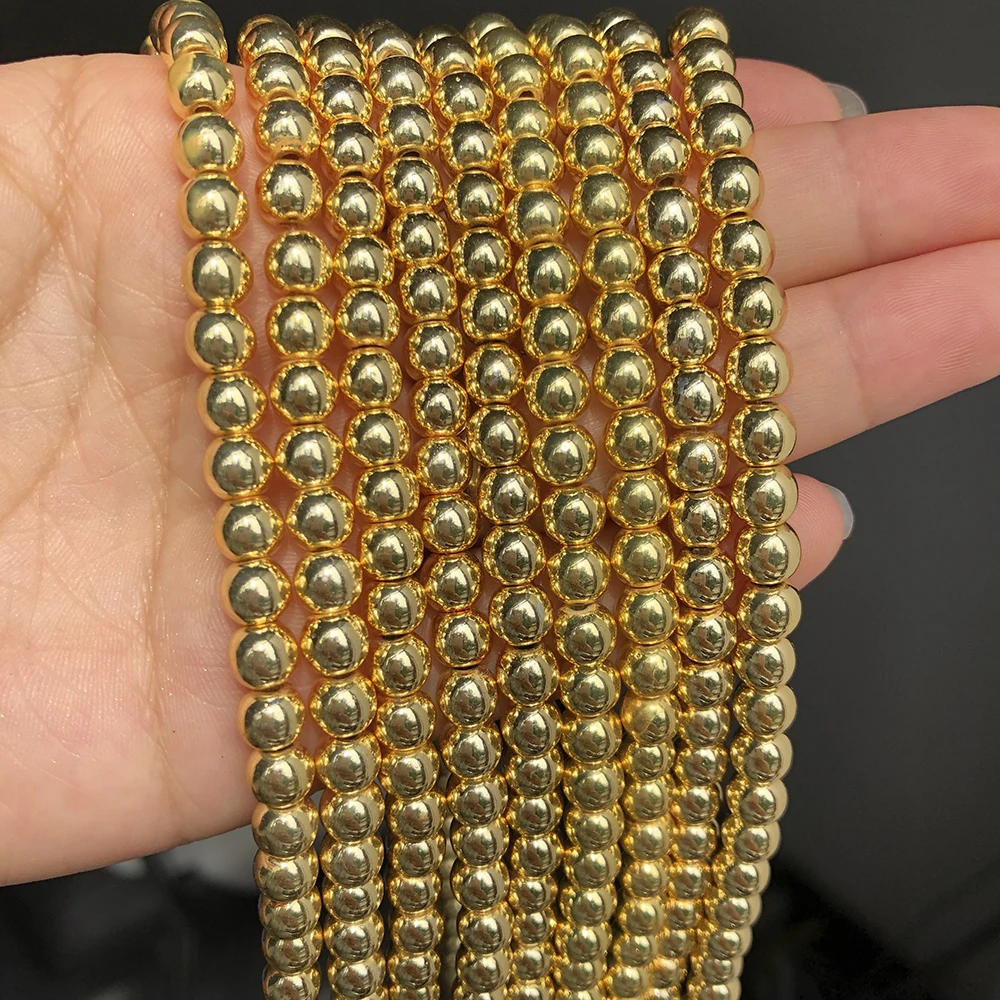 Рисунок 3 - Бусины из гематита с натуральным золотым покрытием