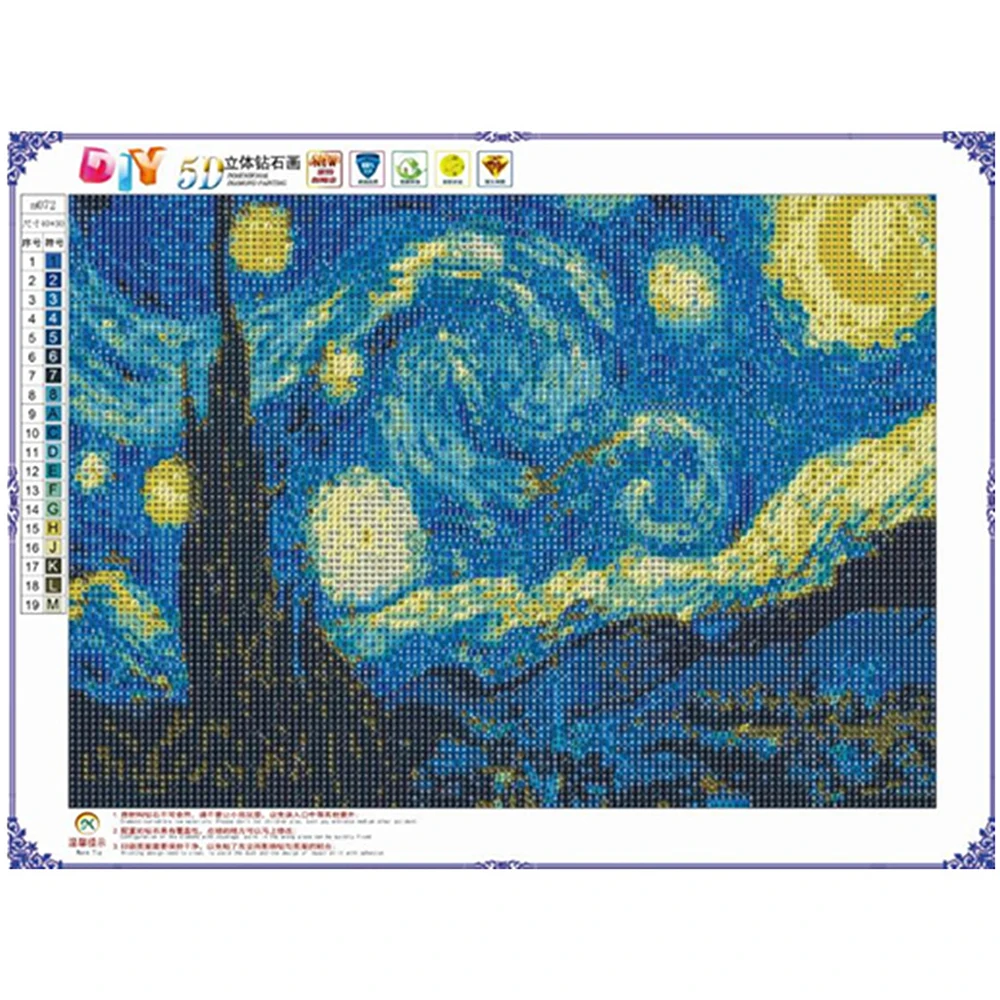 Круглая Алмазная вышивка набор для рукоделия полное сверло кристалл &quotЗвездное