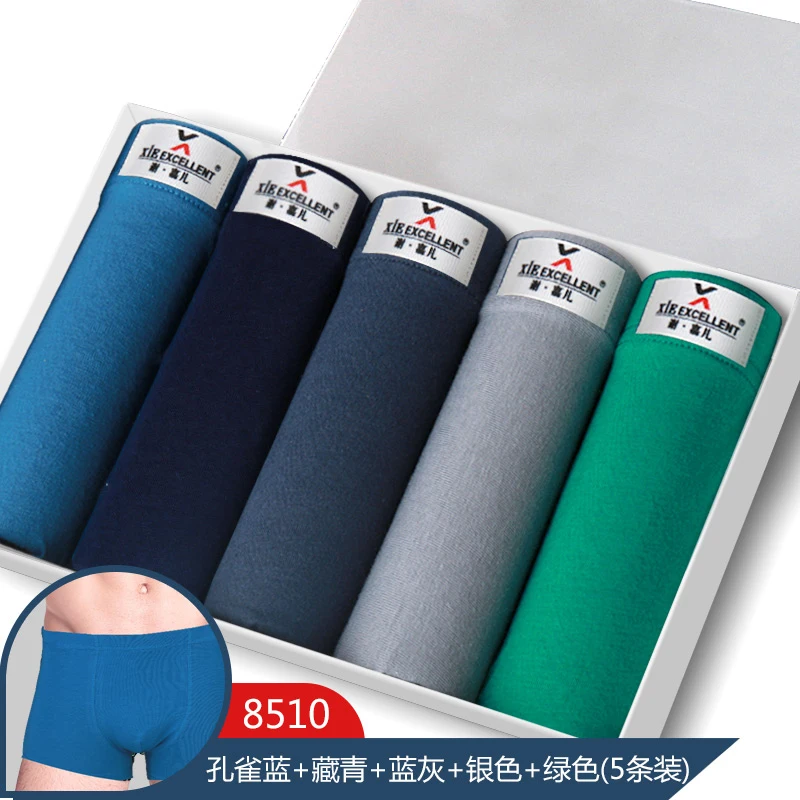 8510 5 шт/лот мужские трусы боксеры Модальные Мужские Короткие дышащие хлопковые шорты боксеры мужские брюки под брюки Vetement Homme Lot - Цвет: 8510