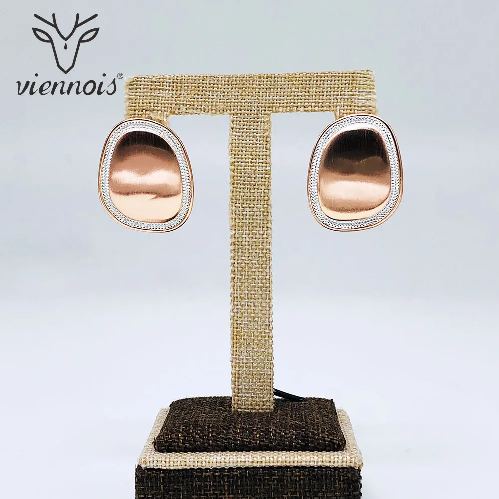 Viennois серьги со шпилькой для Для женщин смесь розового цвета: золотистый