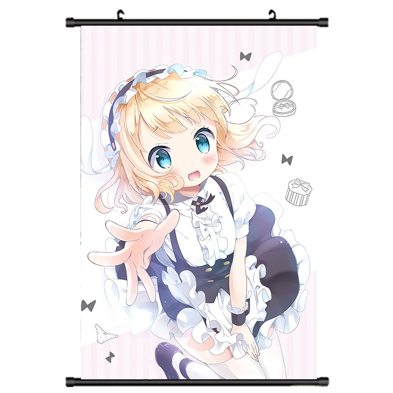 

Coscase Anime Is the Order a Rabbit Gochumon wa Usagi Desu ka Hoto Kokoa Kirima Syaro Home Decor Wall Scroll Poster Pictures