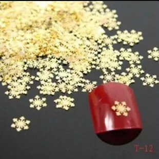 

1000PCS Nail Art Decoration Wheel Copper Metal snowflake Shapes Glitter Gold 3D Nail Charms Rivet Studs Sets Nail Wheel #114FG
