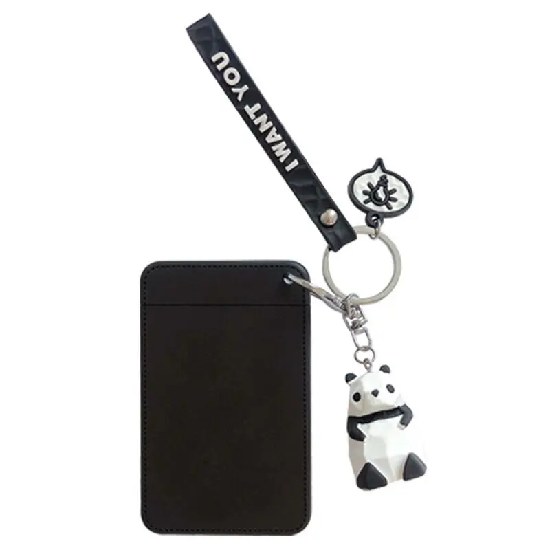 

2021 Sharkbang PVC Lanyard ID Credit Bus Card Holder Animal Keychain Card Protector Case Women Wallet School Stationery