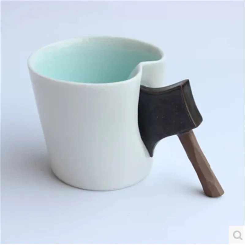Керамическая чашка с топором милые чашки чудесный креативный сюрприз Необычные